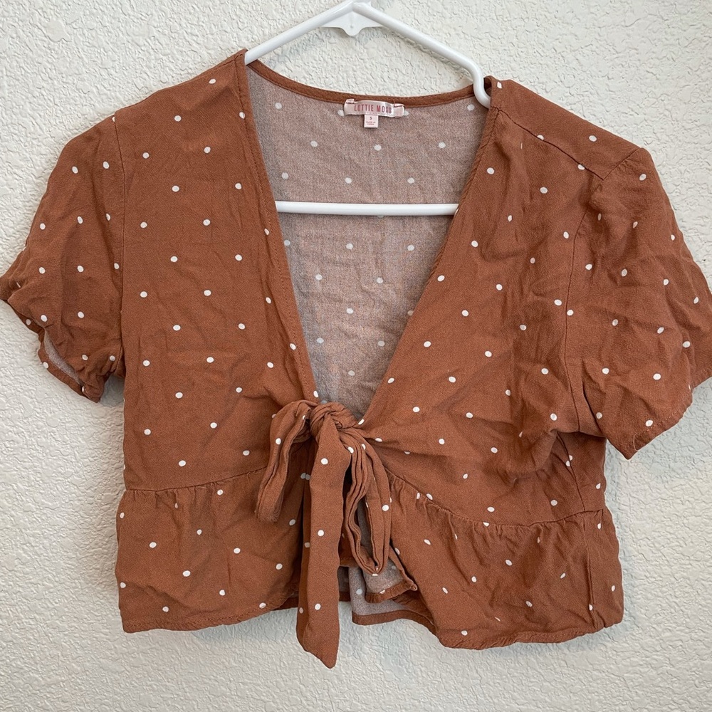 lottie moss polka dot blouse